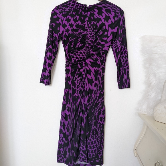 Caché Women's slightly Ruched Dress 3/4 Sleeve d ze 4 - Picture 7 of 10